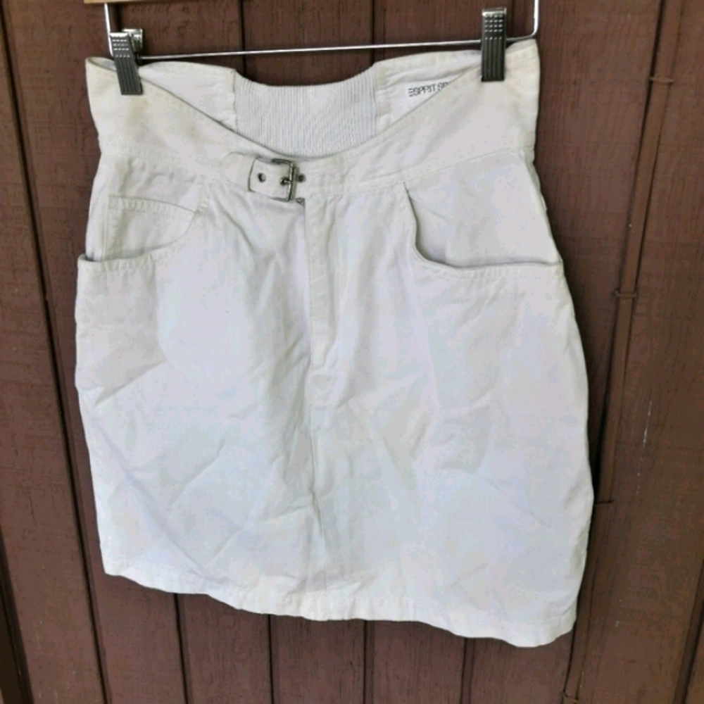 Vintage Esprit Collection Waist Belted White Skirt - Picture 13 of 13